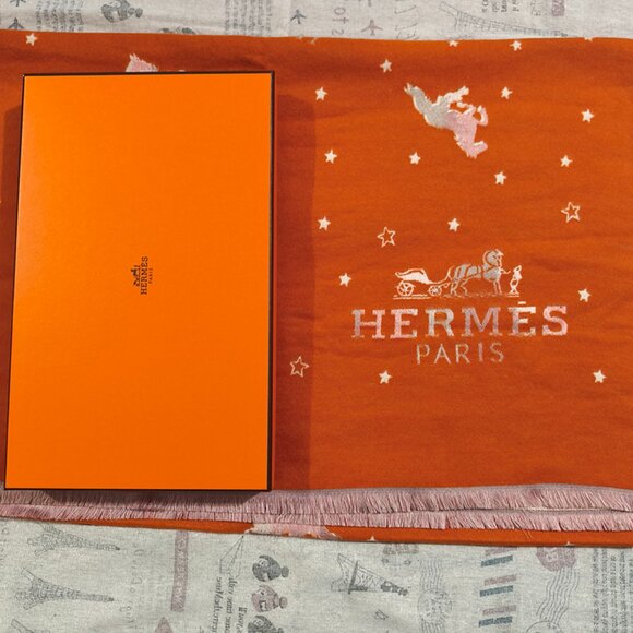 Hermes Accessories - Hermès Reversible Equestrian-Themed Cashmere Scarf